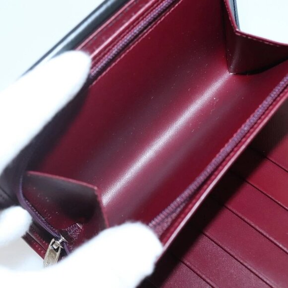 CARTIER Trinity Wallet Bag Hand Bag Leather Black - Picture 9 of 16